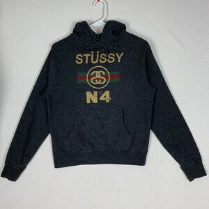 Stussy No 4 Charcoal Women's Hoodie Small